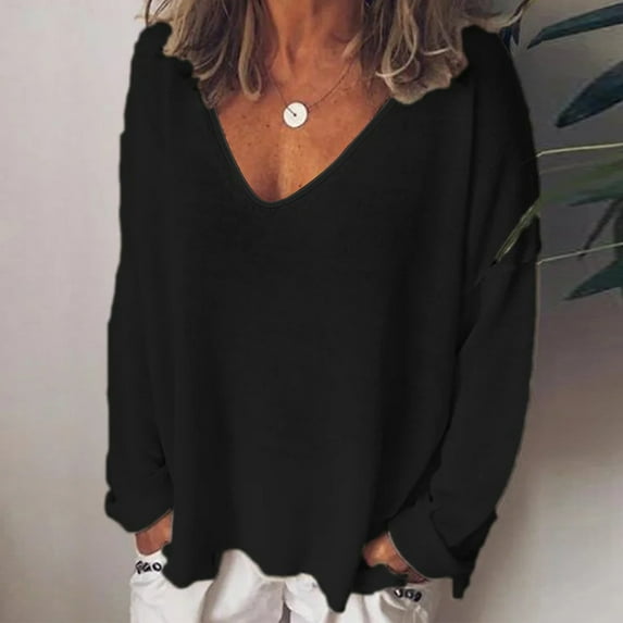 Sweaters for Women Casual Tops for Women Black Tops for Women Long Sleeve Black Shirt Women Women Tops Long Sleeve Tops Women Shirts Womens Tops Long Sleeve Women'S Long Sleeve Shirts