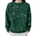 thumbnail image 1 of Sweaters For Women Cozy Knitted Casual Loose Pullover Sweater Fashion Cowl Neck Long Sleeve Sequin Lapel Collar Fall Winter Trendy Tops L Womens Sweaters, 1 of 9