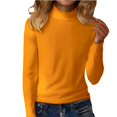 thumbnail image 1 of Sweaters For Women Derong Base Layer Top Soft Warm Solid Color Long Sleeve Pullover Breathable Non-Irritating Fabric Autumn Casual Inner Wear L Womens Sweaters, 1 of 7