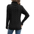 thumbnail image 1 of Sweaters for Women Fall Outfits for Women High Neck Knit Pullover Sweater Soft Warm Winter Turtleneck Top Casual Loose Fit Comfortable Long Sleeve Sweater, 1 of 8