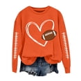 thumbnail image 1 of Womens Sweaters For Women Football Cute Baseball Graphic Print Crewneck Sweatshirts Long Sleeve Fall Winter Pullover Soft Warm Tops 3Xl Fall Sweaters For Women, 1 of 4