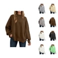 thumbnail image 1 of Sweaters for Women Romantic Pullover Off Shoulder Cropped Casual Date Night Women's Oversized Knit Sweater Long Sleeve Tunic Top Soft Comfortable Winter Fall Fashion Loose Fit Round Neck Split Hem, 1 of 5