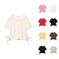 thumbnail image 1 of Sweaters for Women Off Shoulder Oversized Knit Top Y2K Casual Date Night Cozy Women's Pullover Sweater With Decorative Side Panels For Wear Open Design And Round Neckline All Seasons Pair Jeans, 1 of 3