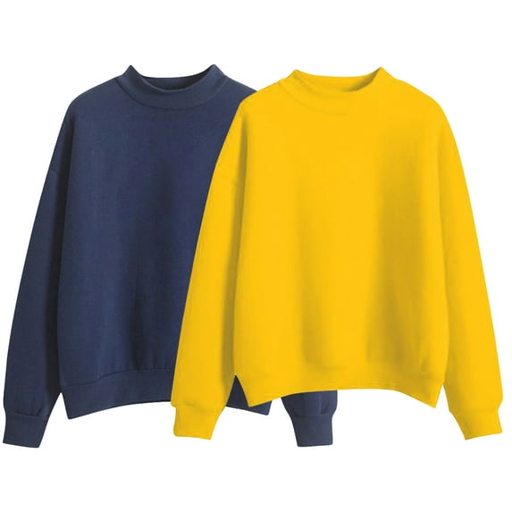 Sweaters For Women Solid Color Two Piece Fleece Lined Loose Thick Baseball Jacket With Small High Collar For Autumn And Winter Polyester Purple Size S-2Xl Oversized Sweaters For Women