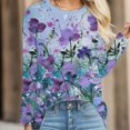Sweaters for Women Women's Fall Floral Print Long Sleeve Casual