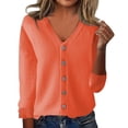 thumbnail image 1 of Sweaters For Women Womens Cardigan Sweaters Button Down V Neck Knit Sweater Jacket Lightweight Comfy Open Front Cardigan Coats W/Pockets Womens Sweaters, 1 of 4
