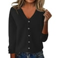 thumbnail image 1 of Sweaters For Women Womens Cardigan Sweaters Button Down V Neck Knit Sweater Jacket Lightweight Comfy Open Front Cardigan Coats W/Pockets Womens Sweaters, 1 of 4