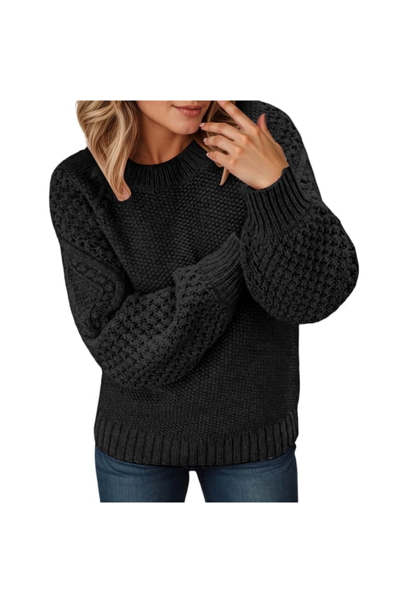 Sweaters Women Womens Pullover Long Sleeve Crew Neck Sweaters Light Sweaters Winter Tops Ladies Sweaters