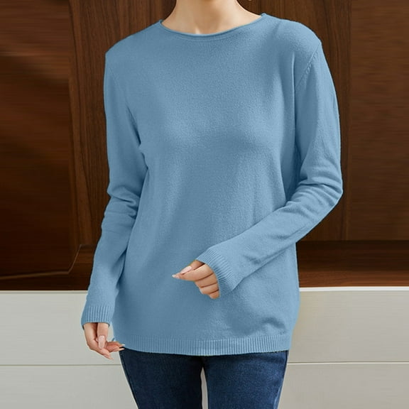 Women'S Sweaters Long Sleeve Pullover Crew Neck Sweaters Light Sweaters Womens Fall Sweaters Office Clothes for Women