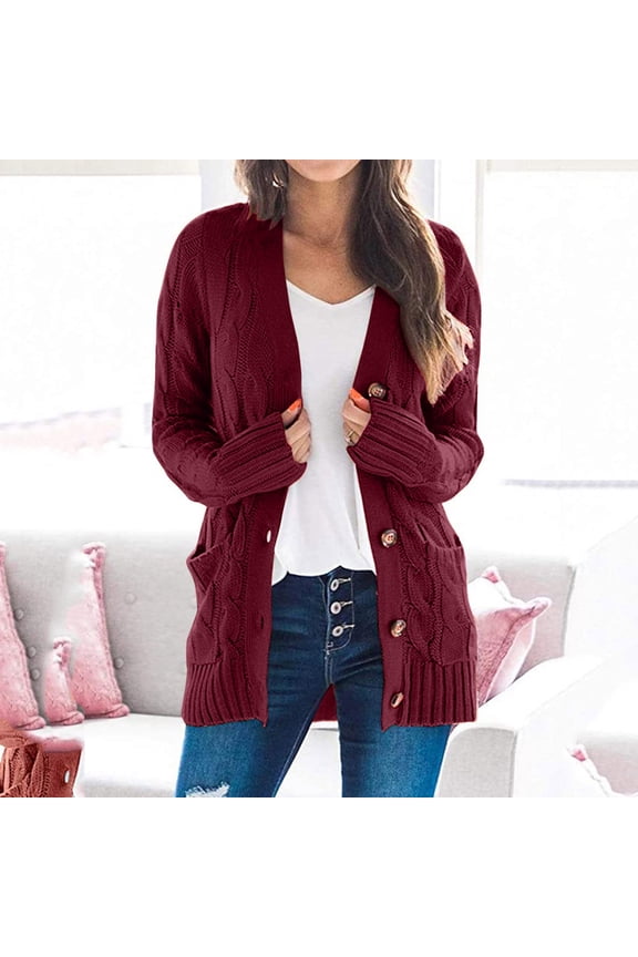Sweaters Womens Open Sleeve Knit Boho Long Patchwork Coat Cardigan Pockets Front Sweater