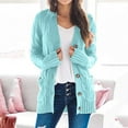 thumbnail image 1 of Sweaters Womens Open Sleeve Knit Boho Long Patchwork Coat Cardigan Pockets Front Sweater, 1 of 5