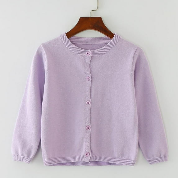 Sweaters for Girls Clothing 4-16 Toddler Boys Girls Crewneck Cardigan Sweaters Long Sleeve Kids Button Cotton School Uniform Knit Tops Outwear