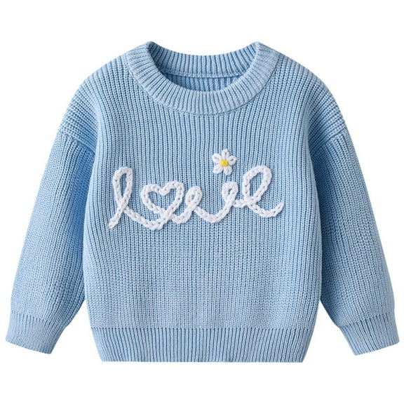 Sweaters for Girls Clothing 4-16 Toddler Girl Boy Sweater Fall Winter Long Sleeve Knit Pullover Sweatshirt Outfit Uniform Sweater for Girls