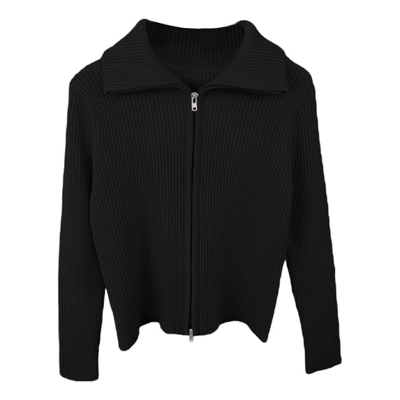 Sweaters for Girls Fall Outfits Girls High Neck Zip Cardigan Knit Sweater Jacket for Autumn And Winter Versatile Comfortable Warm Cover Up for Kids
