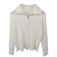thumbnail image 1 of Sweaters for Girls Fall Outfits Girls High Neck Zip Cardigan Knit Sweater Jacket for Autumn And Winter Versatile Comfortable Warm Cover Up for Kids, 1 of 3
