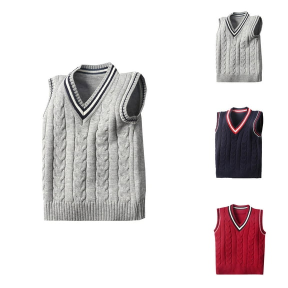 Sweaters for Girls Fall Outfits for Girls Kids Boys Girls V Neck Vest Sweater Sleeveless Warm Knitted Pullover Knitwear Tops