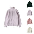 thumbnail image 1 of Sweaters for Girls Kids Clothes Children's Solid Color Crew Neck Sweater Cardigan for Large Children In Fall And Winter Double Zipper Design, 1 of 9