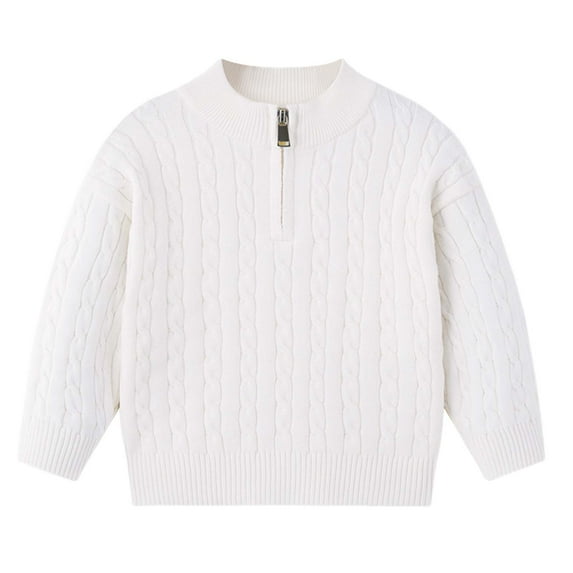 Sweaters for Girls Size 8 Girl's Striped Sweater Collar Long Sleeve Pullover Letter Patched Knitted Top White Sweater Cardigan Girls