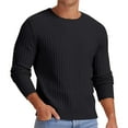 thumbnail image 1 of Sweaters for Men Knit Tops Blouse Men Retro V-Neck Cable Knit Pullover Winter Warm Long Sleeve Soft Casual Daily Base Sweater, 1 of 9