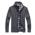 thumbnail image 1 of Sweaters for Men Shawl Collar Cardigans Slim Fit Button Cable Knit Black Pockets Long Sleeve Sweaters, 1 of 2