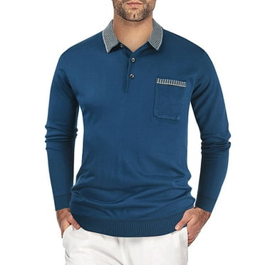 Sweaters for Men Slim Casual with Pocket Pullover Warm Lapel Knitted Button Pullovers Sweaters