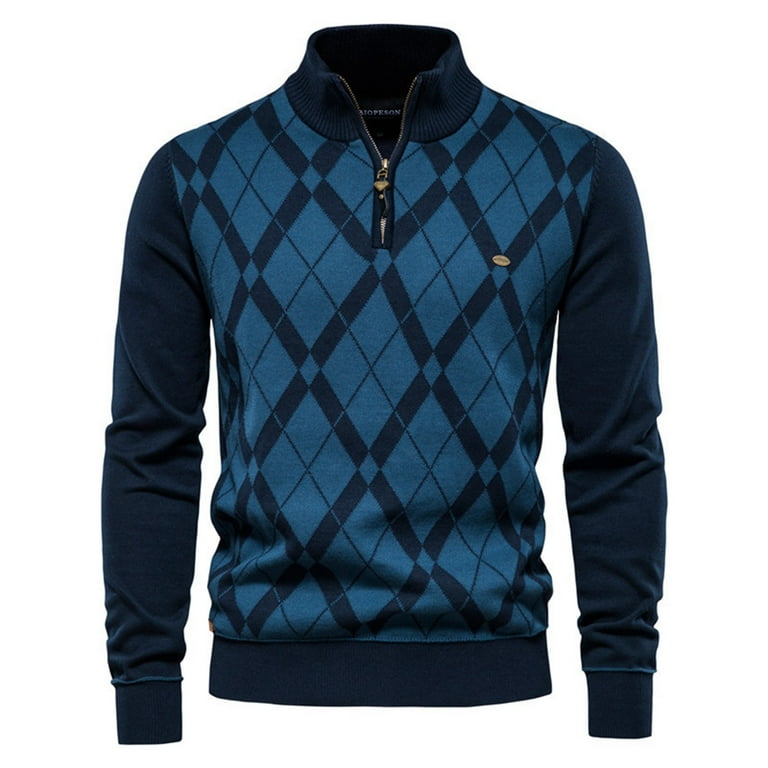Mens cardigan jacket jumper knit pullover coat long sleeve sweater clearance