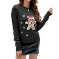 thumbnail image 1 of Sweaters for Women 2023 Trendy Christmas Cute Elk and Bear Print Pullover Sweaters Long Sleeve Knitted Crewneck Sweaters SHermie, 1 of 4