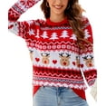 thumbnail image 1 of Sweaters for Women Trendy Ugly Christmas Sweater Crewneck Long Sleeve Knitted Pullover Sweaters Shermie, 1 of 6