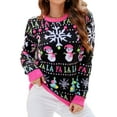 thumbnail image 1 of Sweaters for Women Trendy Ugly Christmas Sweater Crewneck Long Sleeve Knitted Pullover Sweaters Shermie, 1 of 6