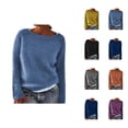 thumbnail image 1 of Sweaters for Women 2025 Fall Winter Long Sleeve Boat Neck Basic Knitted Sweater Jumper Top Womens Pullover Sweaters, 1 of 6
