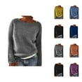 thumbnail image 1 of Sweaters for Women 2025 Fall Winter Long Sleeve Boat Neck Basic Knitted Sweater Jumper Top Womens Pullover Sweaters, 1 of 6