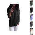 thumbnail image 1 of Sweaters for Women 2025 Fall Winter Long Sleeve Crewneck Fuzzy Tunic Sweater Jumper Top Womens Pullover Sweaters, 1 of 5