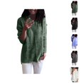 thumbnail image 1 of Sweaters for Women 2025 Fall Winter Long Sleeve Crewneck Fuzzy Tunic Sweater Jumper Top Womens Pullover Sweaters, 1 of 5