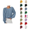 thumbnail image 1 of Sweaters for Women 2025 Fall Winter Long Sleeve Crewneck Ribbed Knit Casual Jumper Top Womens Pullover Sweaters, 1 of 4