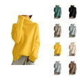 thumbnail image 1 of Sweaters for Women 2025 Fall Winter Oversized Long Sleeve High Neck Thickened Knit Jumper Top Womens Pullover Sweaters, 1 of 8
