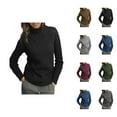 thumbnail image 1 of Sweaters for Women 2025 Hemp Pattern Turtleneck Solid Comfy Cable Knit Long Sleeve Jumper Top Womens Pullover Sweaters, 1 of 5