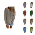 thumbnail image 1 of Sweaters for Women 2025 Long Sleeve V-Neck Lightweight Ribbed Knit Sweater Jumper Tops Womens Pullover Sweaters, 1 of 6