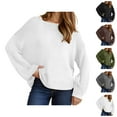 thumbnail image 1 of Sweaters for Women 2025 Oversized Fall Winter Long Sleeve Crewneck Knit Sweater Jumper Top Womens Pullover Sweaters, 1 of 8