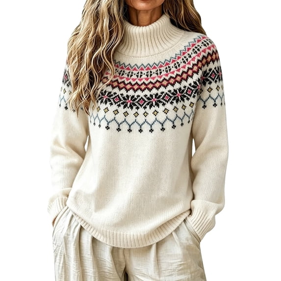 Sweaters for Women BWASD Casual Cable Knit Crewneck Long Sleeve ...