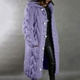 thumbnail image 1 of Sweaters for Women Cardigan Open Front Chunky Cable Knit Cardigan Jacket Button Down Hooded Sweater Coats with Pocket Jackets for Women Clearance, 1 of 6
