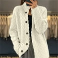 thumbnail image 1 of Sweaters for Women Under $20 Crewneck Sweaters Winter Sweater Cardigan Solid Color Suit Collar Long Sleeved Knitted Jacket, 1 of 6