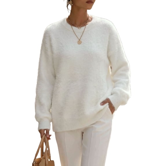 Sweaters for Women Fall Oversized Wool Blend Pullover, 3XL