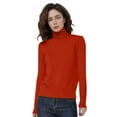 thumbnail image 1 of Sweaters for Women Fall Sweaters Women Women's Wool Seamless Sweater Turtleneck First Line Long Sleeve Knitted Pullover Tops, 1 of 4