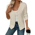 thumbnail image 1 of Sweaters for Women Fall Winter V Neck Button Down Cute Sweater Jacket Knit Tops  S, 1 of 8