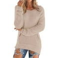 thumbnail image 1 of Sweaters for Women Fall and Winter Comfortable and resistant to pilling SuitableBrown L Womens Sweaters, 1 of 5