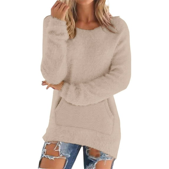 Sweaters for Women Fall and Winter Comfortable and resistant to pilling SuitableBrown L Womens Sweaters