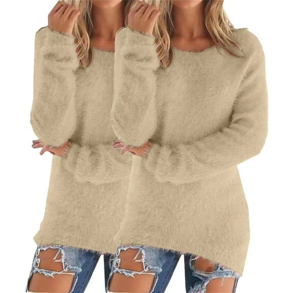 Sweaters for Women Fall and Winter Comfortable and resistant to pilling SuitableBrown XXXXL Womens Sweaters