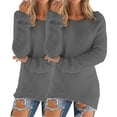 thumbnail image 1 of Sweaters for Women Fall and Winter Comfortable and resistant to pilling SuitableGray XXXXXL Womens Sweaters, 1 of 5