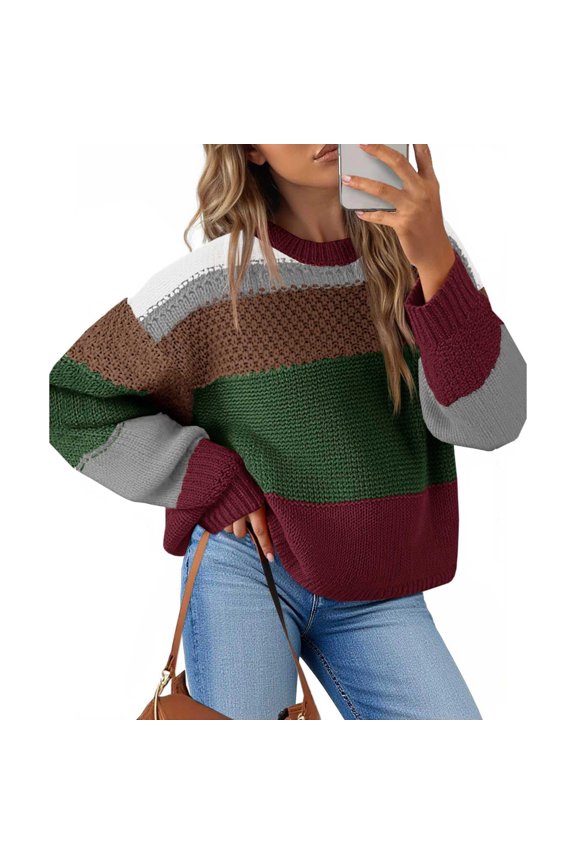 Sweaters for Women Fall and Winter Comfortable and resistant to pilling SuitableGreen M Womens Sweaters