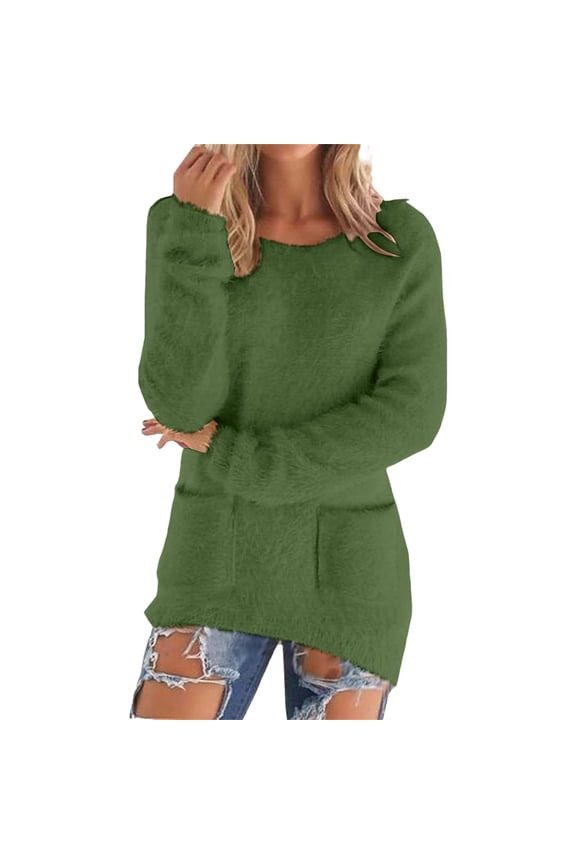 Sweaters for Women Fall and Winter Comfortable and resistant to pilling SuitableGreen XXXXXL Womens Sweaters